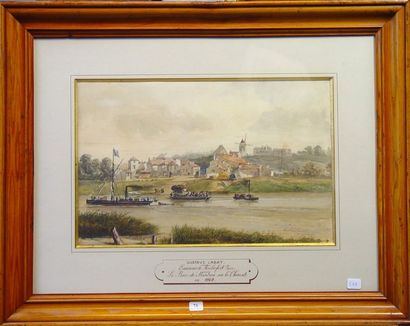 null 71- Gustave LABAT

''Le bac de Martrou sur la Charente''

Aquarelle signée en...