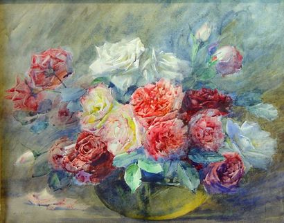 null 97- Madeleine RENAUD

''Vase de roses''

Aquarelle signée en bas à gauche

49...