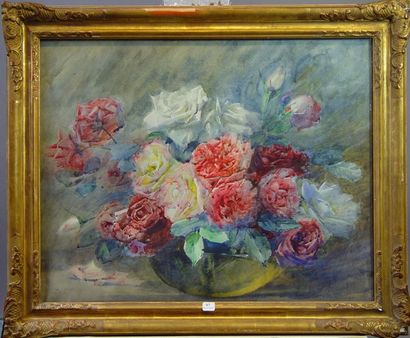 null 97- Madeleine RENAUD

''Vase de roses''

Aquarelle signée en bas à gauche

49...