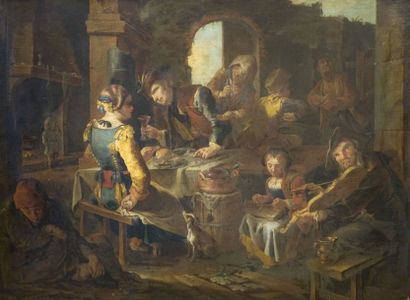 Giacomo Francesco CIPPER dit IL TODESCHINI (Feldkirch 1664 - Milan 1736) Banquet...