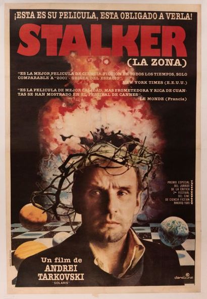 null LA ZONA/STALKER
Andreï Tarkovski. 1979. Non signée. 73 x 108 cm. Entoilée. Affiche...