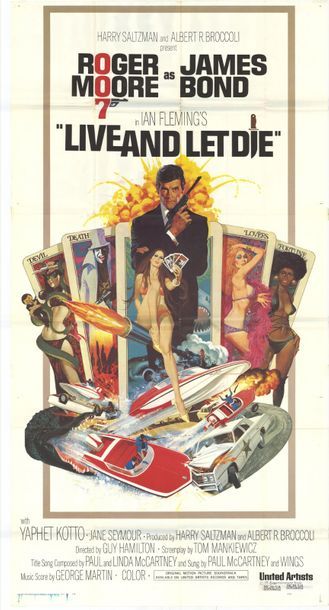 null LIVE AND LET DIE
Guy Hamilton. 1973. Non signée. 105 x 2015 cm (3 sheet). Affiche...