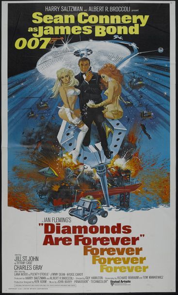 null DIAMONDS ARE FOREVER
Guy Hamilton. 1971. Non signée. 105 x 2015 cm (3 sheets)....