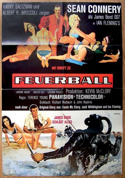 null FEUERBALL/THUNDERBALL
Terence Young. 1965. Non signée. 60 x 84 cm. Affiche allemande....