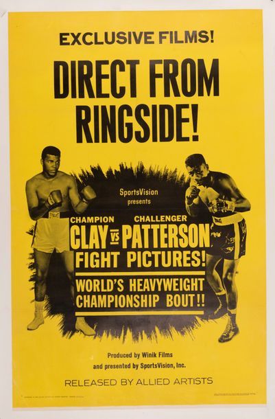 null CLAY VS PATTERSON 1965. Non signée. 69 x 104 cm (1 sheet). Entoilée. Affiche...