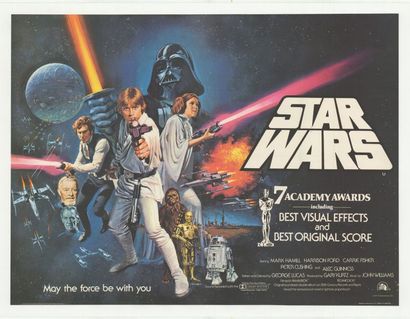 null STAR WARS
George Lucas. 1977. Chantrell. 100 x 70 cm. Entoilée. Affiche anglaise....