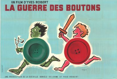 null LA GUERRE DES BOUTONS
Yves Robert. 1962. Raymond Savignac. 240 x 160 cm. (2...