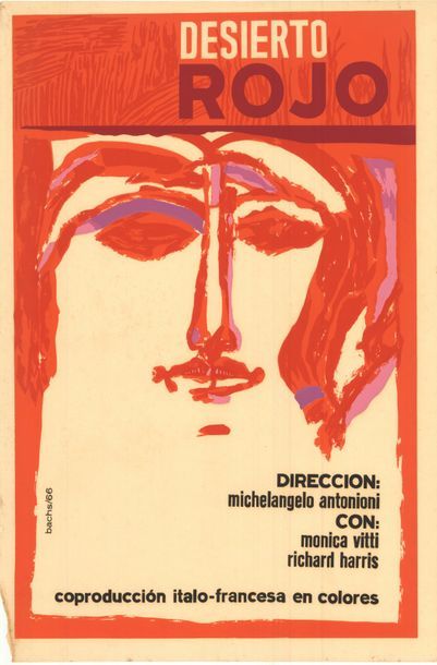 null DESIERTO ROJO/DESERTO ROSSO
Michelangelo Antonioni. 1964. Bachs. 50 x 75 cm....