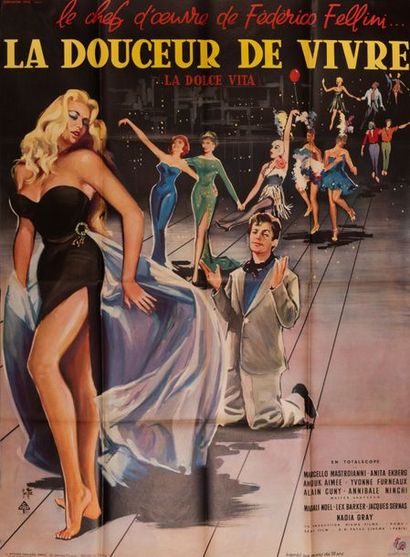 null LA DOUCEUR DE VIVRE/LA DOLCE VITA
Federico Fellini. 1960 Yves Thos. 120 x 160...