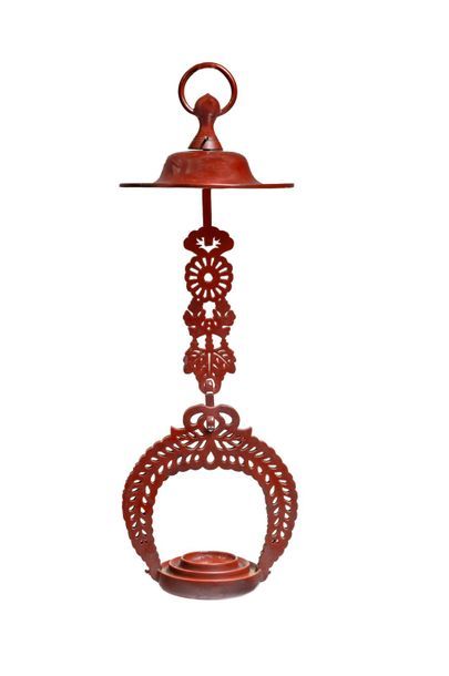 JAPON - Epoque MEIJI (1868 - 1912) 
Paire de chandeliers suspendus, formés d'éléments...