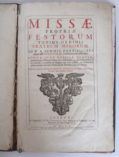 null Missae propriae festorum totius ordinis fratrum minorum... Lyon, Pierre Valfray,...
