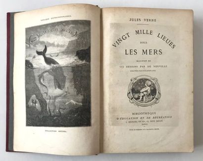 JULES VERNE. Vingt mille lieues sous les mers par Jules Verne. Illustrations par...