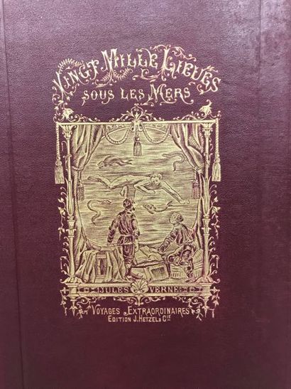 JULES VERNE. Vingt mille lieues sous les mers par Jules Verne. Illustrations par...