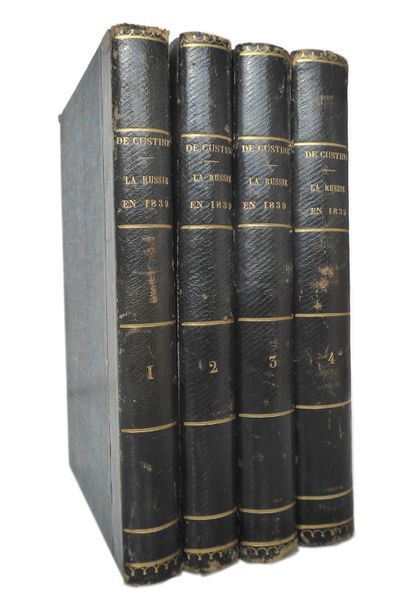 CUSTINE. Astolphe de La Russie en 1839. Paris, Librairie d'Amyot, 1843, 4 vol. in-8,,...
