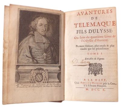 (FENELON). Les aventures de Télémaque, fils d'Ulysse. La Haye. Adrien Mohens. 1710....