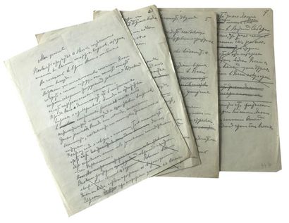 Alexandre Vassilievitch Koltchak (1874-1920) Lettre manuscrite, au crayon, adressée...