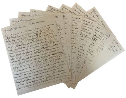 Alexandre Vassilievitch Koltchak (1874-1920) Notes manuscrites des 30 août au 5 septembre,...