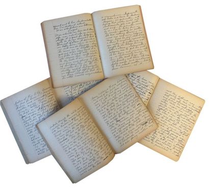 Sophie Féodorovna Koltchak (1876-1956) Quatre cahiers manuscrits de mémoires, en...