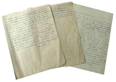 Sophie Féodorovna Koltchak (1876-1956) Trois manuscrits: I. notices au tuteur de...