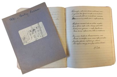 Sophie Féodorovna Koltchak (1876-1956) Deux cahiers manuscrits de poésies, à l'encre,...