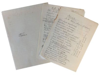 Sophie Koltchak (1876-1956) 10 f. de poèmes de 1916 auxquels s'ajoute un poème manuscrit...