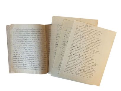 Sophie Koltchak (1876-1956) Cahier manuscrit de souvenirs de 16 f. écrits à l'encre...