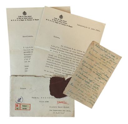 Sophie Koltchak (1876-1956) Deux lettres manuscrites adressées à Sophie Koltchak...