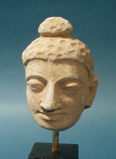null ART GRECO-BOUDDHIQUE DU GANDHARA (Ier - Vème siècle) Tête fragmentaire de Bouddha....