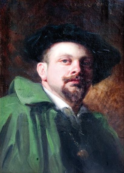 Edouard CABANE (1857- ?) « Autoportrait, 1899 » Huile sur toile, signée en haut à...