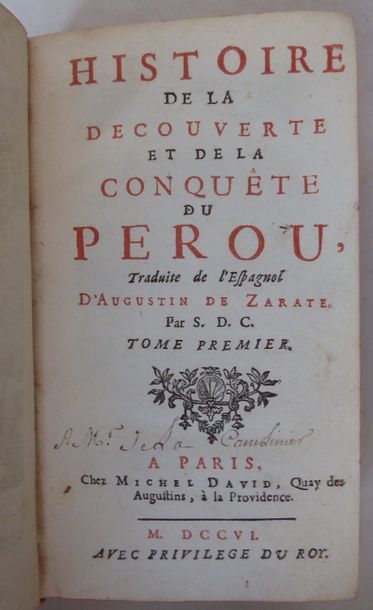 SOLIS History of the conquest of Mexico. Paris, la Compagnie de libraires, 1730....