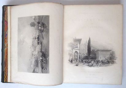 WALSH Constantinople... London, Peter Jackson, ca. 1840. 2 vols. in-4, green wedge-cut...
