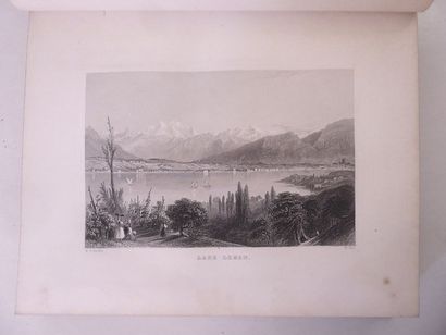 BEATTIE Switzerland. London, Virtue, (1836). 2 vol. in-4, demi-chagrin bleu à coins,...