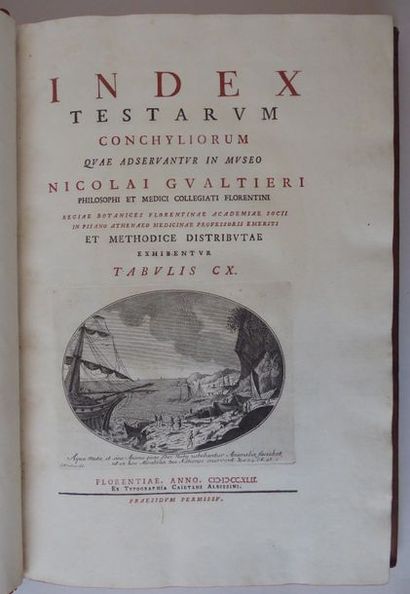 GUALTIERI (Nicola) Index testarum conchyliorum. Florence, Albizzini, 1742. Large...