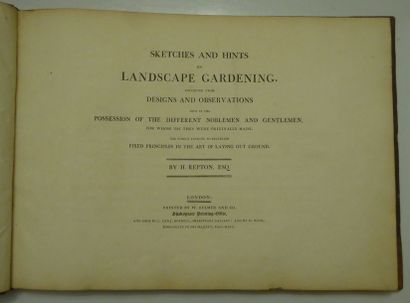 REPTON Sketches and hints on Landscape Gardening. Collected from designs and observations...