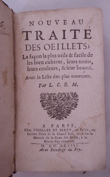 VOORHELMM (George) Treatise on hyacinth. Harlem, Beets, 1763. In-12, half calf with...
