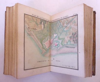 BONNE Atlas maritime. Paris, Latrée, s.d. (vers 1760). In-12, maroquin rouge, triple...