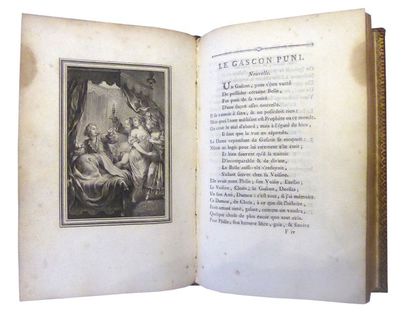 LA FONTAINE Tales and news in verse. Amsterdam (Paris), 1762. 2 vol. in-12, red morocco...