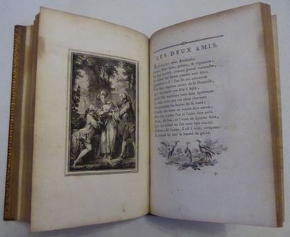 LA FONTAINE Tales and news in verse. Amsterdam (Paris), 1762. 2 vol. in-12, red morocco...