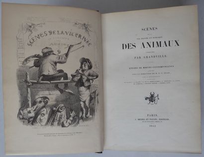 LA FONTAINE Fables. Paris, Fournier aîné, 1838. 2 vol. in-8, demi-chagrin vert, dos...