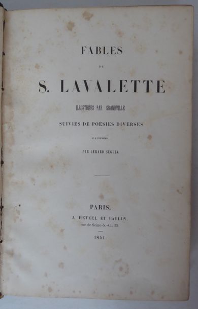 LESAGE The lame devil. Paris, Bourdin, 1840. In-8, green morocco, large cold flippers...
