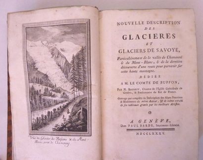 Bourrit Description of the Pennine and Rhaetian Alps. Geneva, Bonnant, 1781. 2 vols....