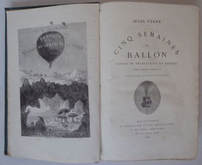 Jules VERNE Five weeks in a balloon / Journey to the centre of the Earth. Illustrations...