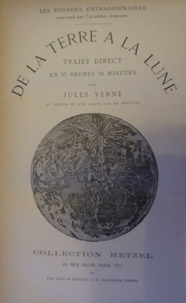 Jules VERNE From the Earth to the Moon. Illustrations by de Montaut. Paris, Collection...
