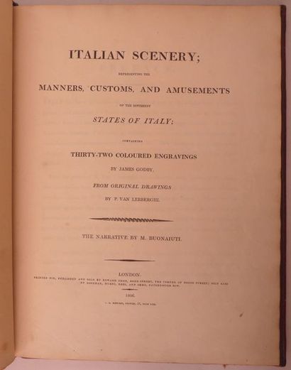 BUONAIOTI Italian scenery; representing the manners, customs and the amusements of...