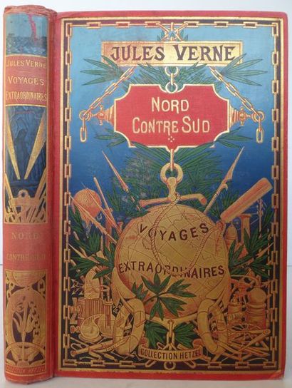 Jules VERNE North versus South. Paris, Bibliothèque d'Education et de Récréation,...
