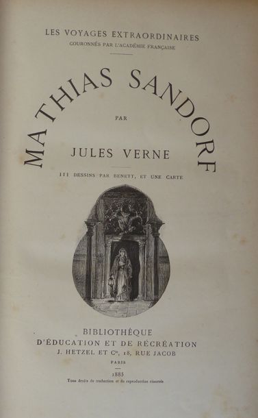Jules VERNE Mathias Sandorf. Paris, Bibliothèque d'Education et de Récréation, J....