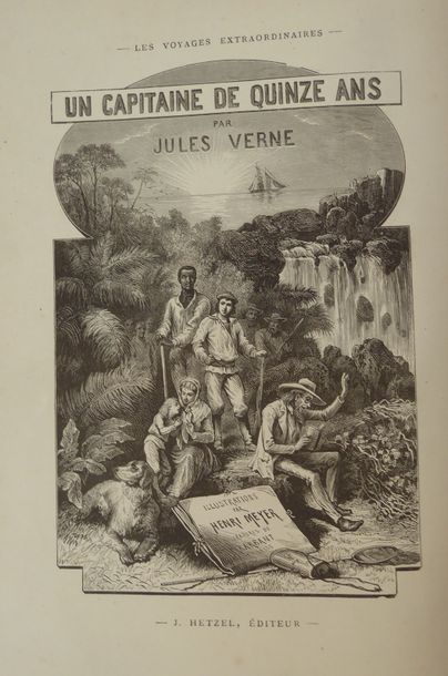 Jules VERNE Fifteen-year-old captain. Illustrations by Henri Meyer. Paris, Bibliothèque...