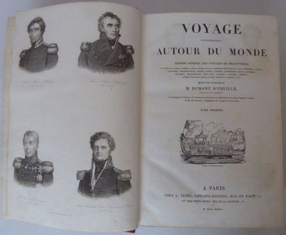 DUMONT d'URVILLE Voyage pittoresque autour du monde. Paris, Tenré, 1834. 2 vol. in-4,...