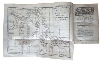 FORREST Trip to the Moluccas and New Guinea. Paris, De Thou, 1780. In-4, red morocco,...
