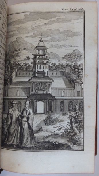 LE GENTIL New trip around the world. Amsterdam, Mortar, 1728. 3 volumes in 2 vols....
